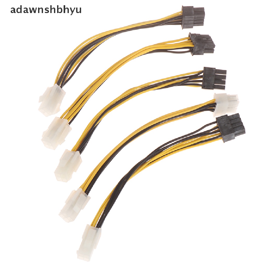 Adawnshbhyu 5Pcs ATX 4pin Male to 8pin Female EPS Adaptor Kabel Power CPU Konektor Daya