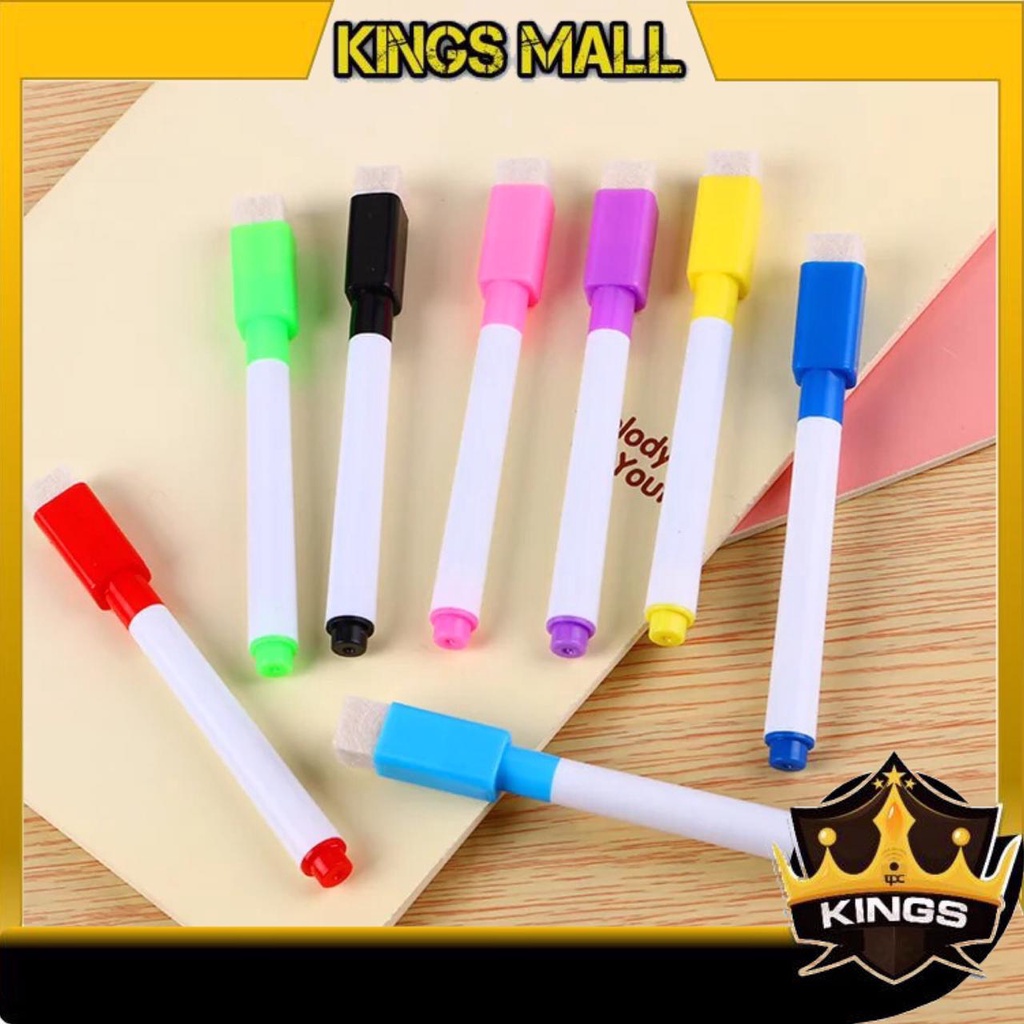 

KINGS - Whiteboard Marker Anak / Spidol Penghapus / Spidol Anak Warna Warni / Wipe and Clean Marker S5197