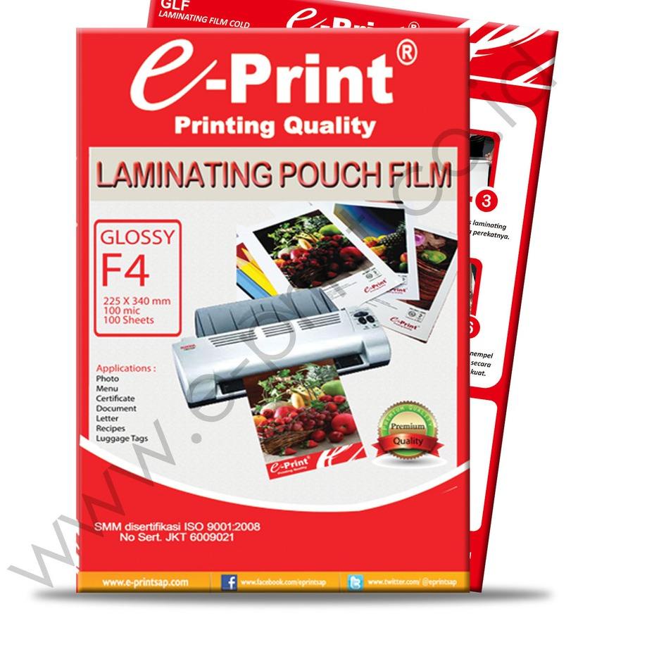 

ヰ (1Pack) Plastik Laminating E-PRINT Glossy A4 & F4 100mic 100lbr ㅑ