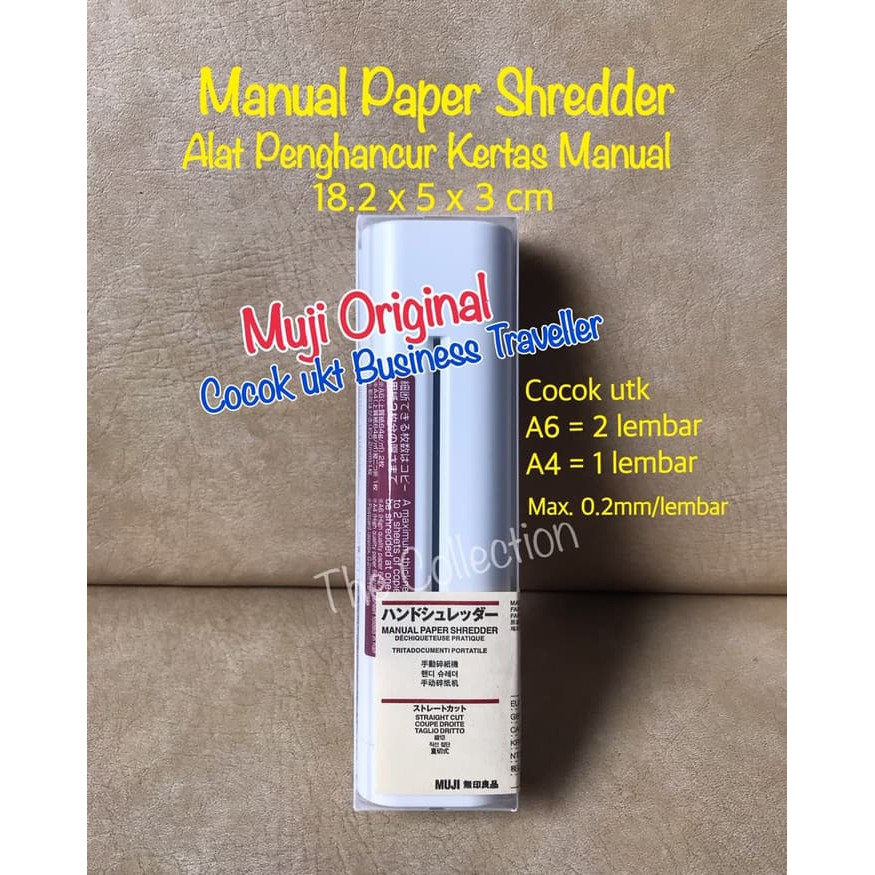 

Diskon ATK0634MJ Manual Paper Shredder Alat Penghancur Kertas MUJI 915430