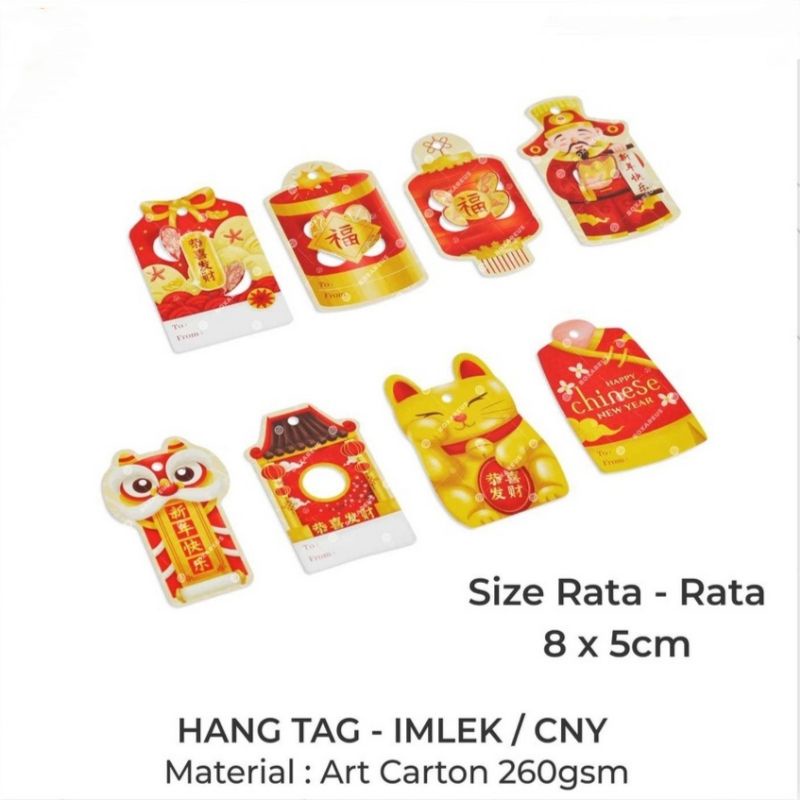 Hang Tag Kartu Ucapan Imlek Sincia Chinese New Year