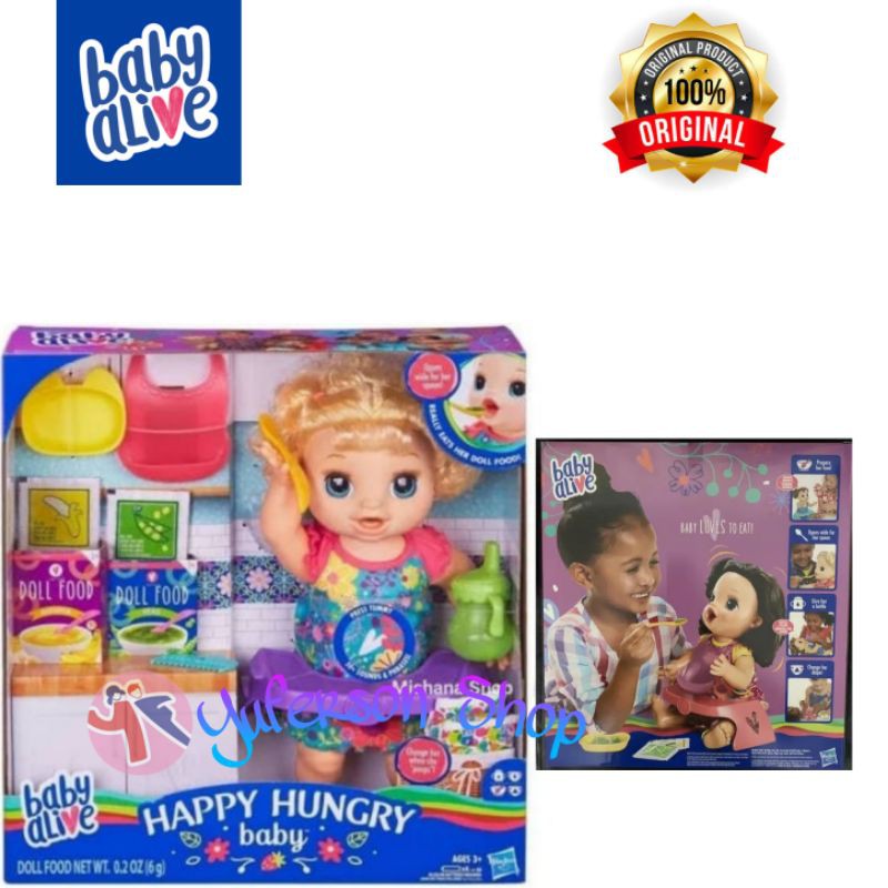 BABY ALIVE HAPPY HUNGRY BABY / Bisa makan, pup, minum, dan pipis