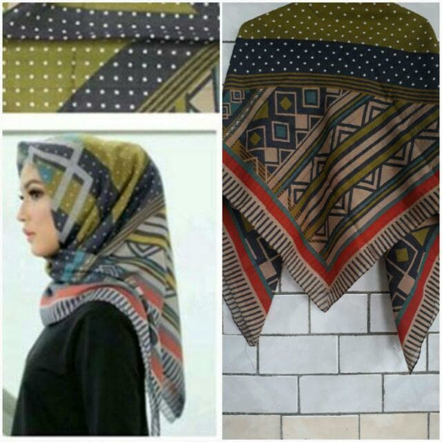 Promo KERUDUNG SEGIEMPAT VOAL MOTIF DEENAY KW BUENO terbaik