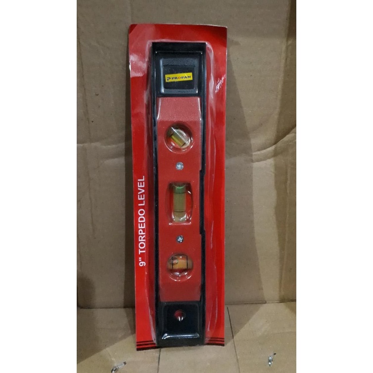 Propan Waterpas Mini Magnet Torpedo Level 9 inch 23 cm Termurah Berkualitas/Penggaris Waterpass Magnet 9 inch Torpedo Level 9&quot;