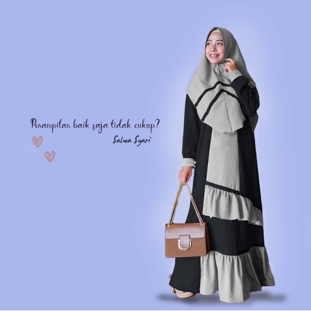 Gamis Syari Terlaris Terbaru Kode Zahira Syari by Salwa Syari
