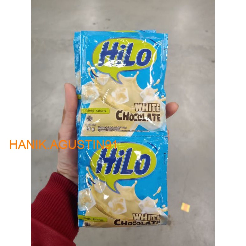 

HILO / Hi Lo White Chocolate (isi 10 pcs) / Minuman Serbuk Susu HiLo SS91