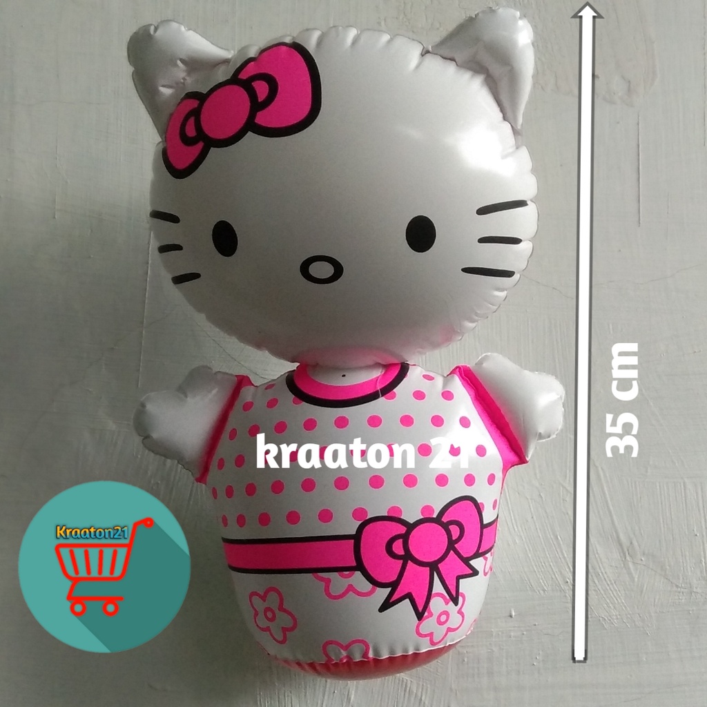 balon tiup tinju pasir hello kitty / Lol / balon mainan /balon tiup karakter
