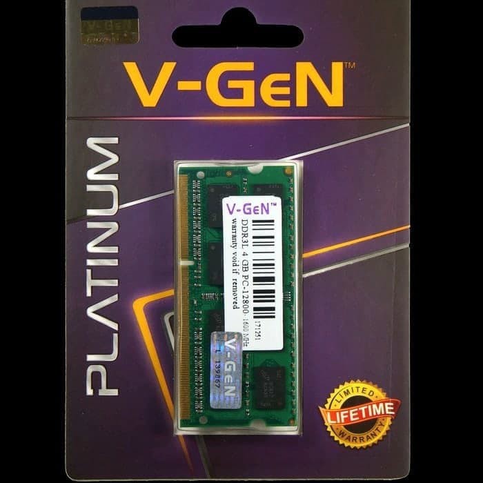 VGen DDR3 4GB PC 10600 / 12800 SODIMM