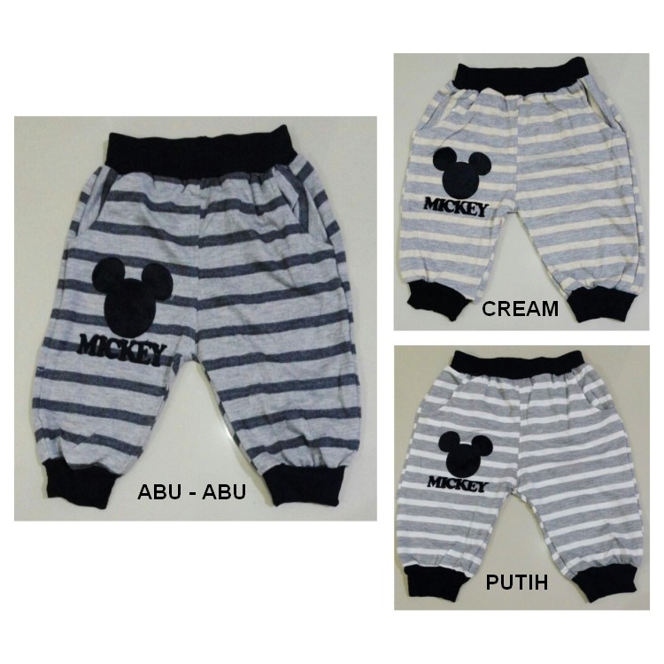 CLKDL12 - Celana Anak Laki Selutut Mickey Misty Stripe