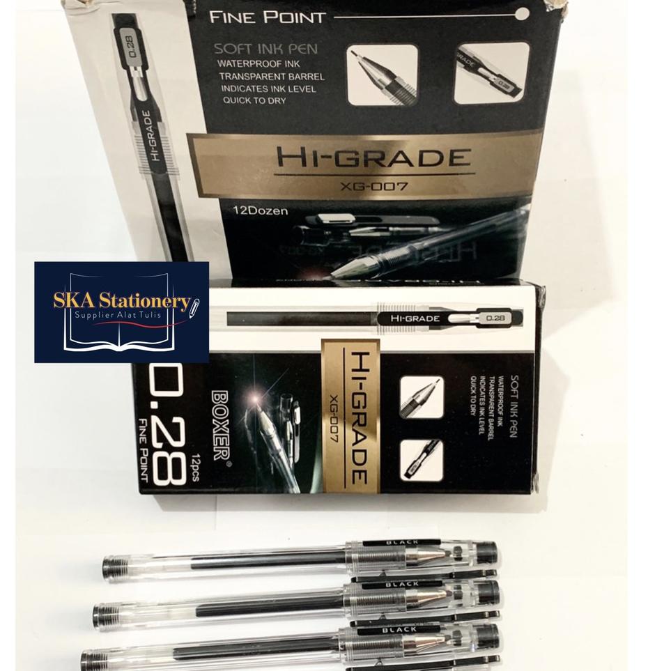 

ALNUC8476 Bolpen/Ballpoint/Pulpen/Ballpen Hi Grade Boxer 0.28 Hitam Biru (Lusin)