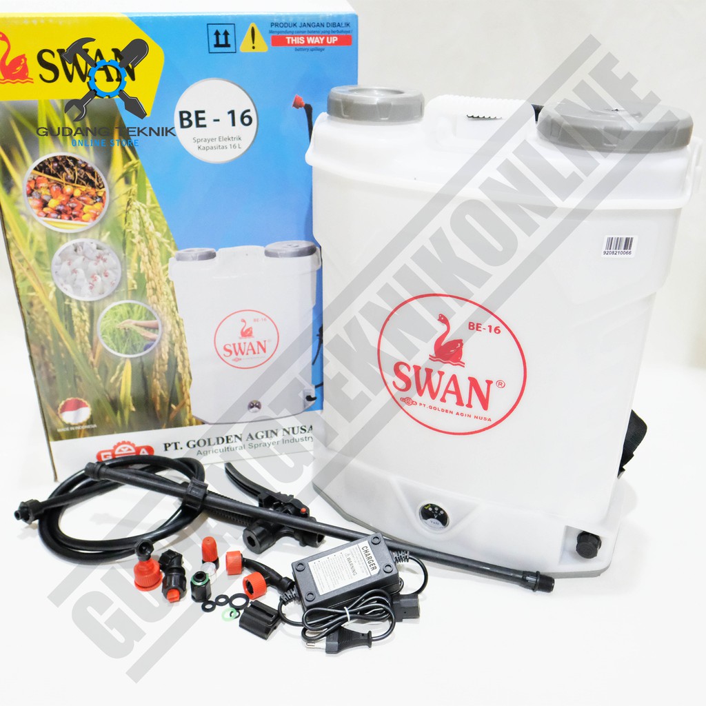 Sprayer Hama Elektrik 16L SWAN BE16 / Alat Semprot Semprotan Obat Hama Elektrik 16 Liter BE 16 BE-16 SWAN