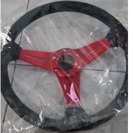 stir setir racing balap MOBIL ukuran 14 inci 14 in warna merah hitam abu silver biru emas gold UNIVERSAL