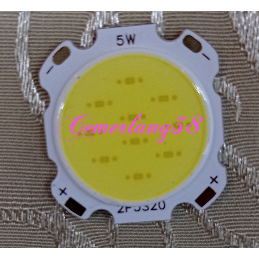 LED COB 5W Putih / White 28/20 mm 15-17V 200-240 mA High Power LED