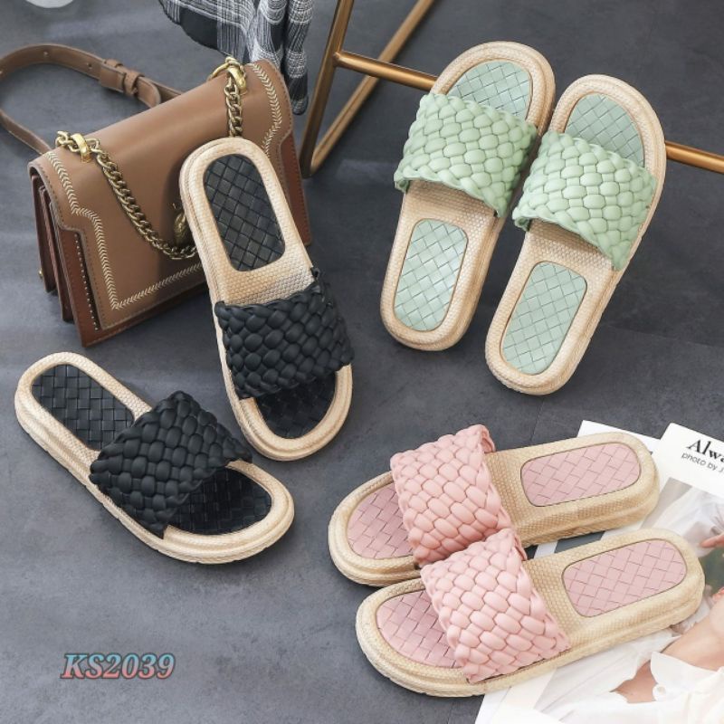 [SALE] SLOP SANDAL FLATS KS2039 IQ #Realstock