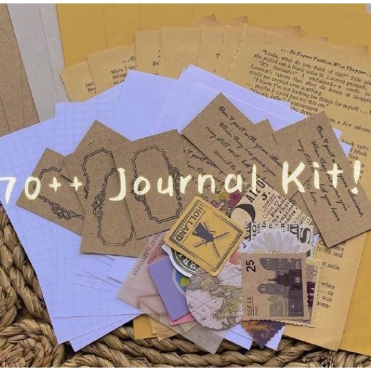 

[RESTOCK] Vintage Aesthetic Journal Kit - Dekorasi Vintage Bujo Ver_06 (70pcs)