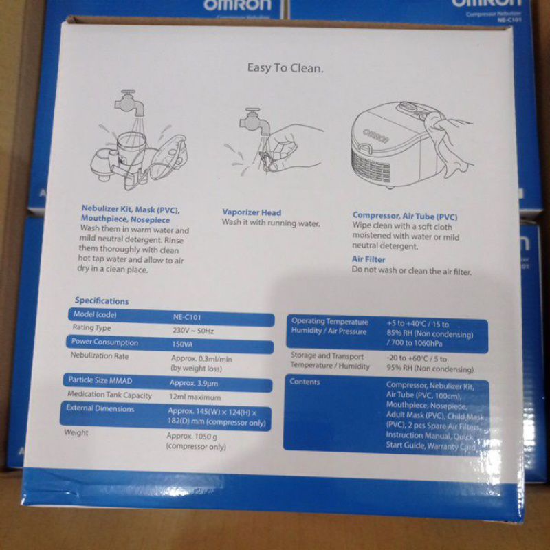 Nebulizer Omron Nec101 Alat Uap Nebuliser Garansi 2tahun