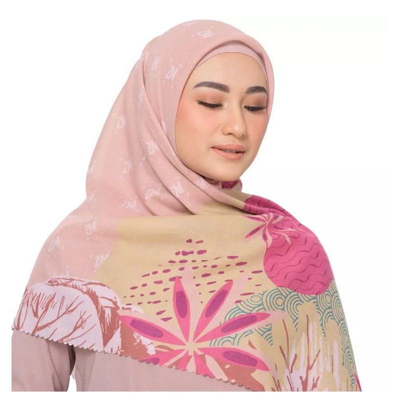 ZM Zaskia Mecca Terapung Peach Hijab Segiempat