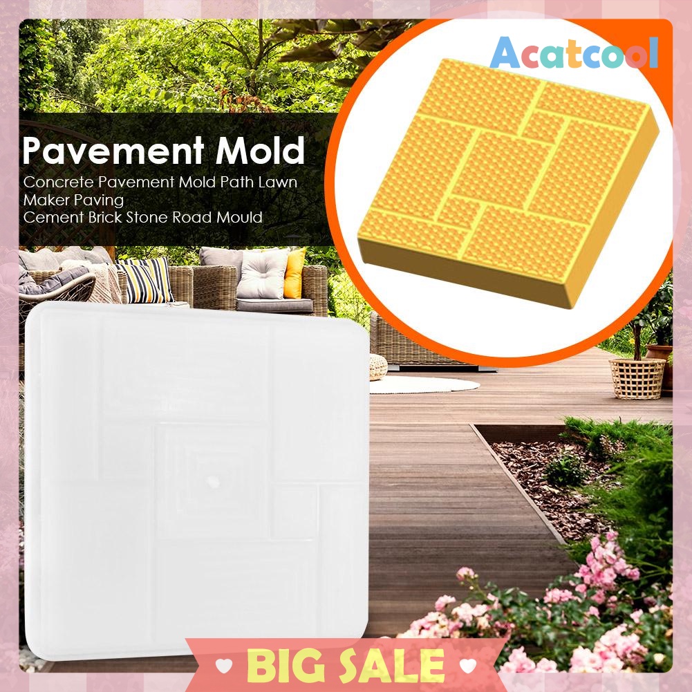 Concrete Pavement Mold Path Lawn Maker Paving Cement Brick Stone Road Mould