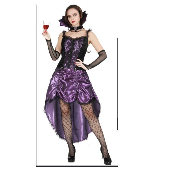 KOSTUM HALLOWEEN COSPLAY DRAKULA KARAKTER WANITA
