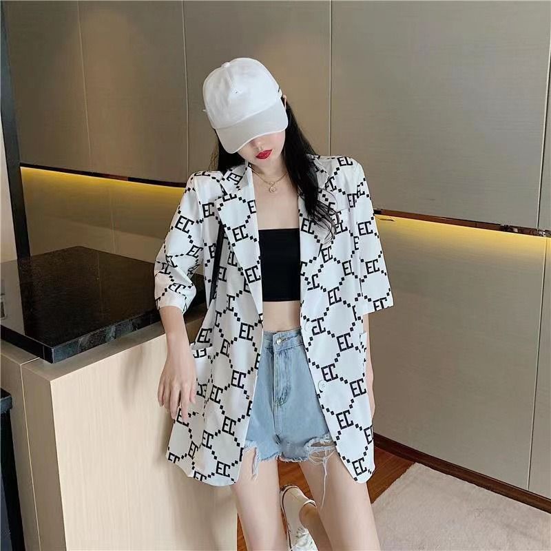 [littlecrab] Blazer Cardigan Hitam Putih Aesthetic Easy To Match Blazer Outer Tipis Motif Unik Berkualitas Outer Baju OOTD Fashion Korean Style Blazer Panjang Semi Formal Blazer Wanita Basic Plain Outer Korea Blazer Hitam Putih