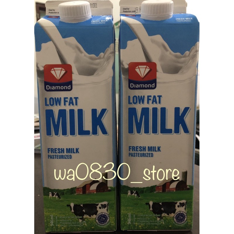

susu diamond fresh milk low fat (isi 3 pcs)