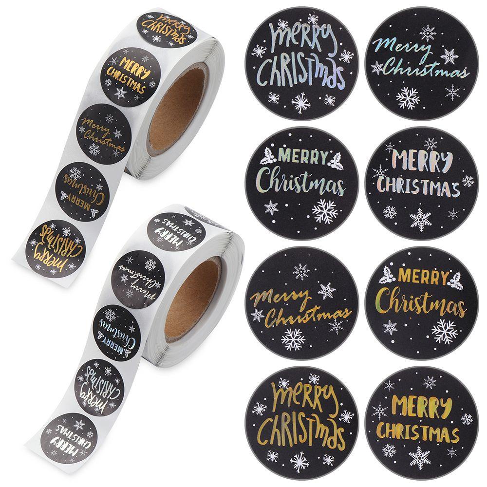 Preva 500 Pcs Natal Stiker Nikmat Pernikahan Perlengkapan Pesta Baking Hiasan Festival Dekorasi Penyegelan Craft Merry Christmas