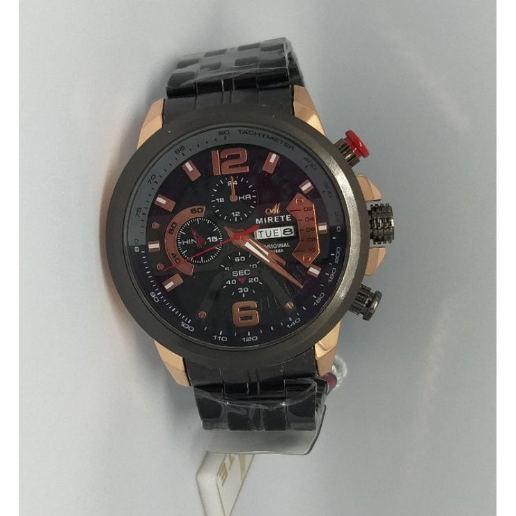 jam tangan cowok mirete original tgl hari 9186A