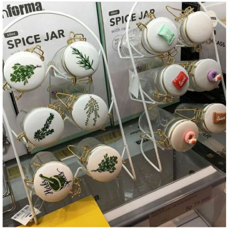 Toples kaca merk informa termurah/toples unik/tempat penyimpanan makanan/toples bumbu