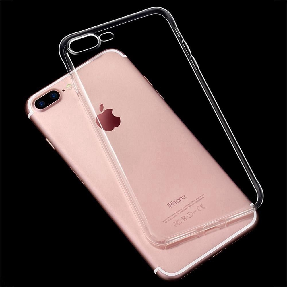 Casing Soft Case Transparan Bahan TPU Gel Silikon Ultra Tipis untuk iPhone 7 Plus