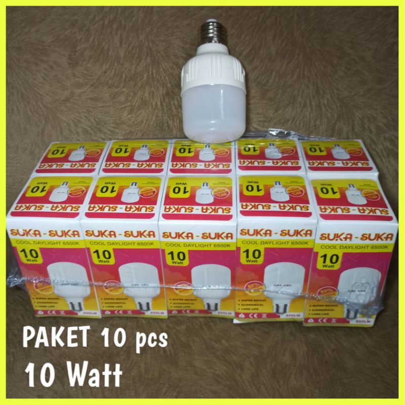 Paket 10 pcs Lampu Led capsul 10 watt / Led suka suka 10 watt/ lampu Hemat ENERGI