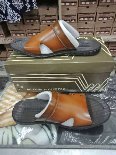 Sandal Classic Klasik Pria Kulit Weidenmann Original