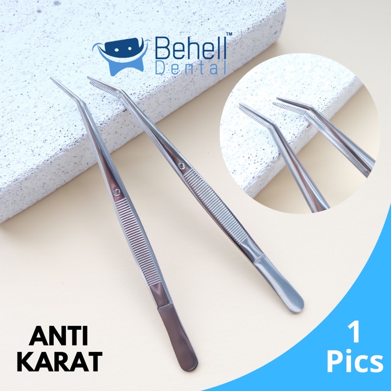 BEHELLDENTAL - PINSET  ORTHO BEHEL -  TWEEZER DENTAL PENJEPIT JEPITAN JEPIT SS STAINLESS STEEL - INSTRUMENT INSTRUMEN DOKTER GIGI ANTI KARAT