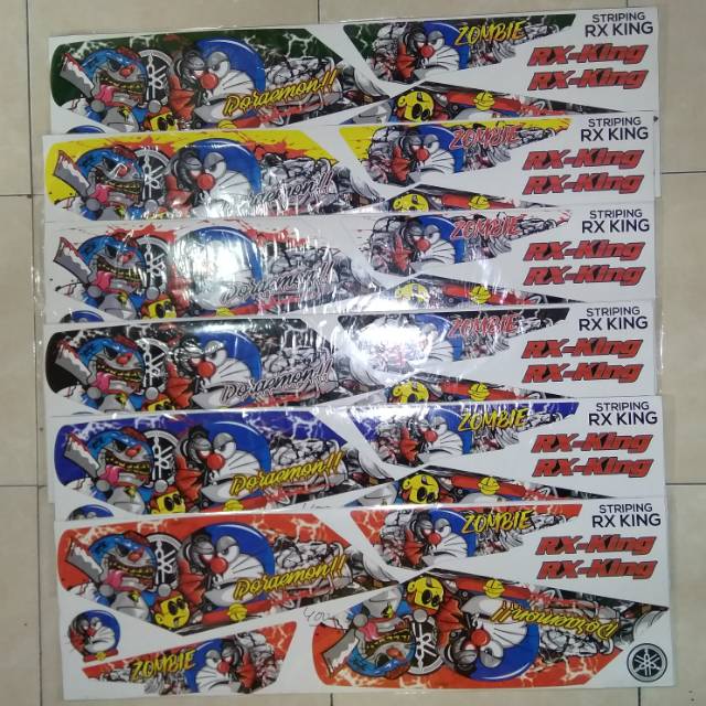 Striping / Sticker Variasi Yamaha Rx King Motif Doraemon Zombie