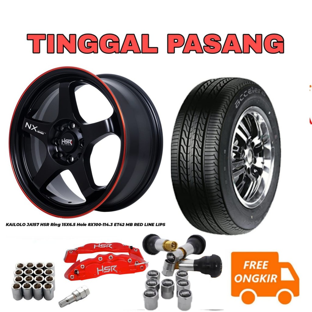 PAKET VELG MOBIL MURAH Ring 15 R15 HSR KAILOLO AVANZA XENIA JAZZ AGYA SIRION BALENO AVEGA BRIO YARIS