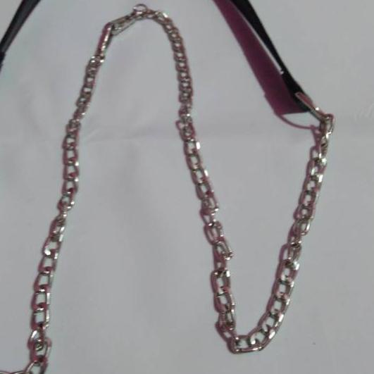 FiloTimo - Aksesoris Tali Tas - rantai kombinasi bahan lembutTali panjang Metal Shoulder Strap Bag