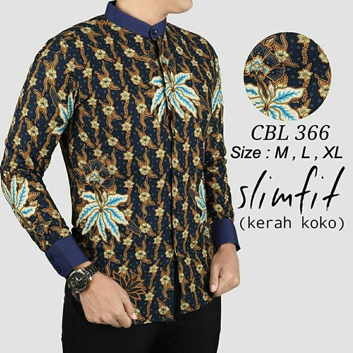 KEMEJA BATIK PRIA SLIM FIT / BAJU BATIK /BAJU KOKO PRIA CBL366