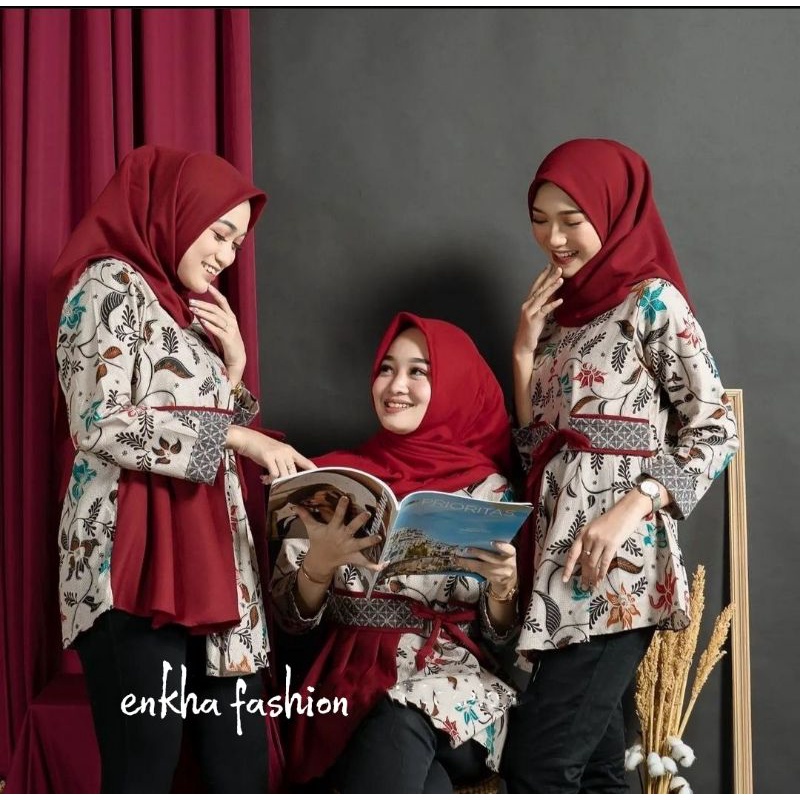 BATIK WANITA MODERN MONALISA GENES M,L,XL asli PEKALONGAN