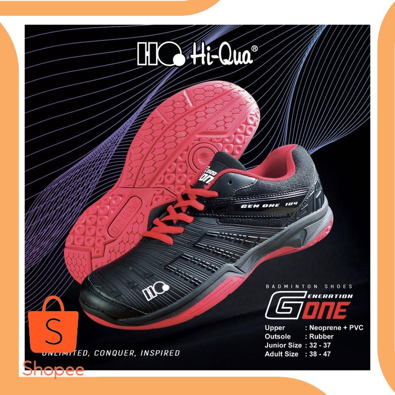 Dijual tools G-ONE sepatu badminton hi-qua original produk/sepatu bulutangkis Murah