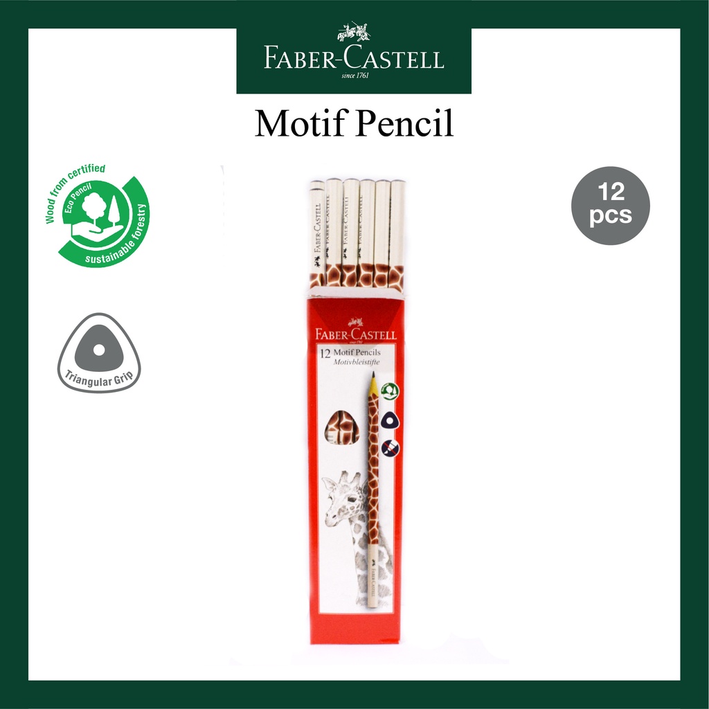 

Pensil 2B Motif Giraffe Faber Castell Per Box
