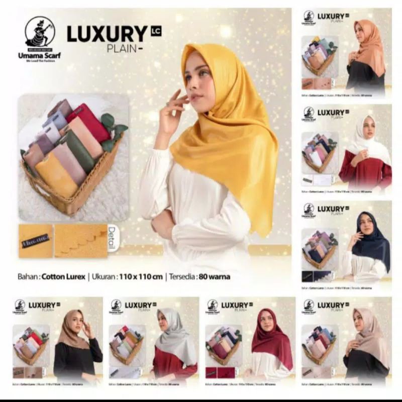 Hijab segiempat UMAMA LUXURY POLOS