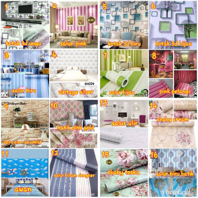 10m x 45cm Wallpaper  walpaper dinding  salur elegant linear 