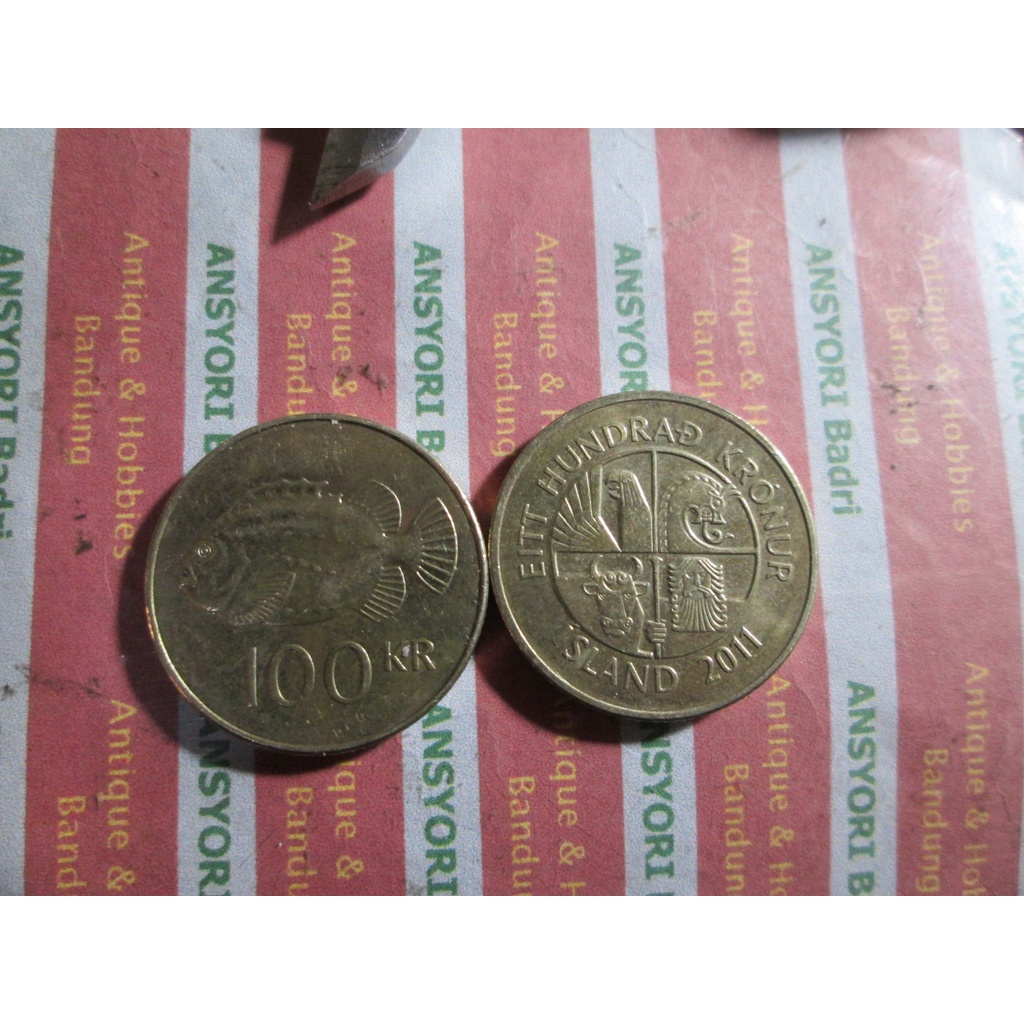 koin islandia 100 kronur 2011 tema hewan iklan L873