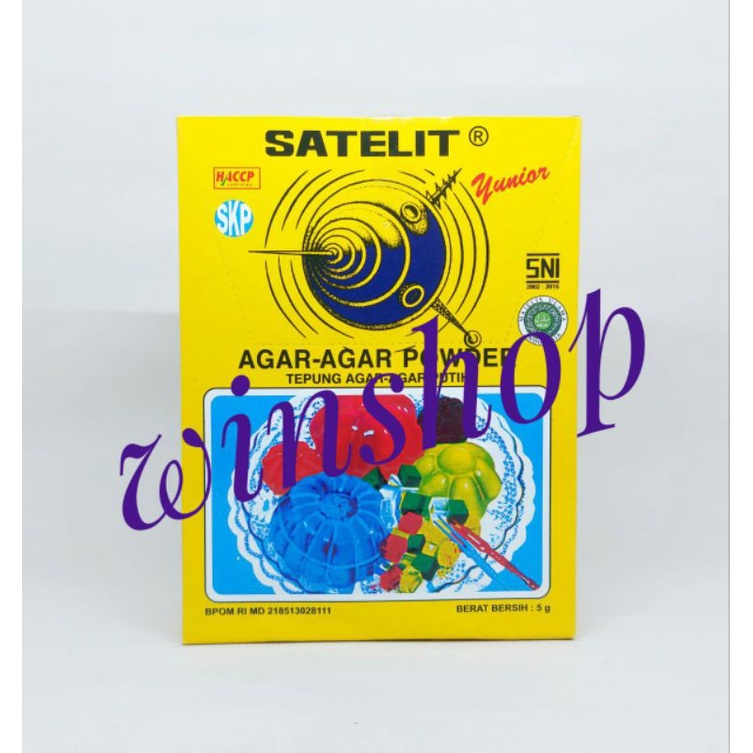 

AGAR AGAR SATELIT YUNIOR 5 GRAM (12 Pcs)