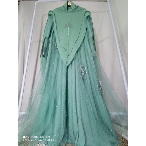 GAMIS SYARI ORI BY ELZISHA PREMIUM-Hijau wardah