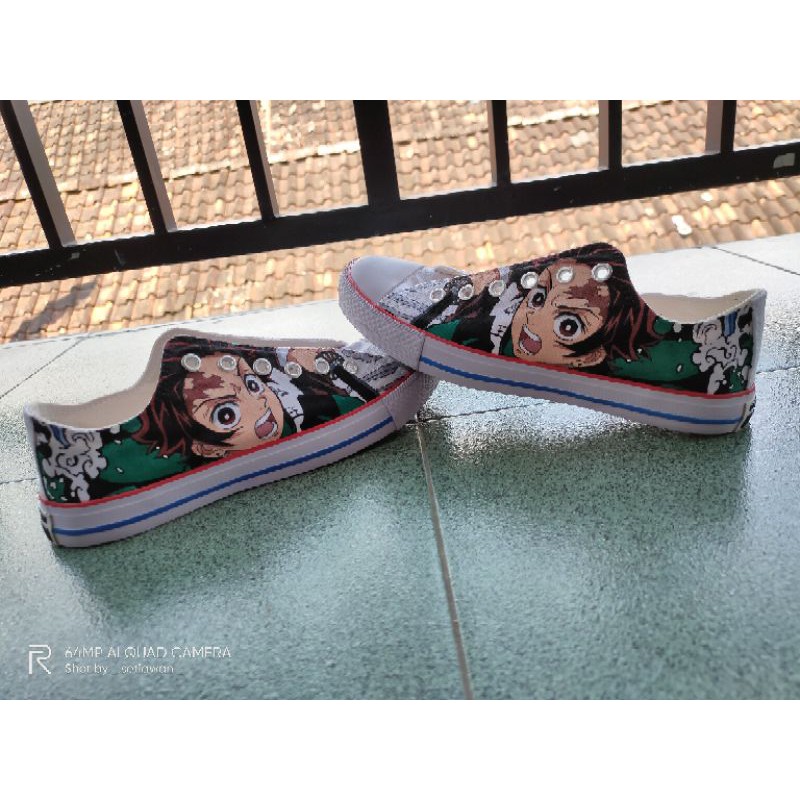 Sepatu custom Tanjiro kny