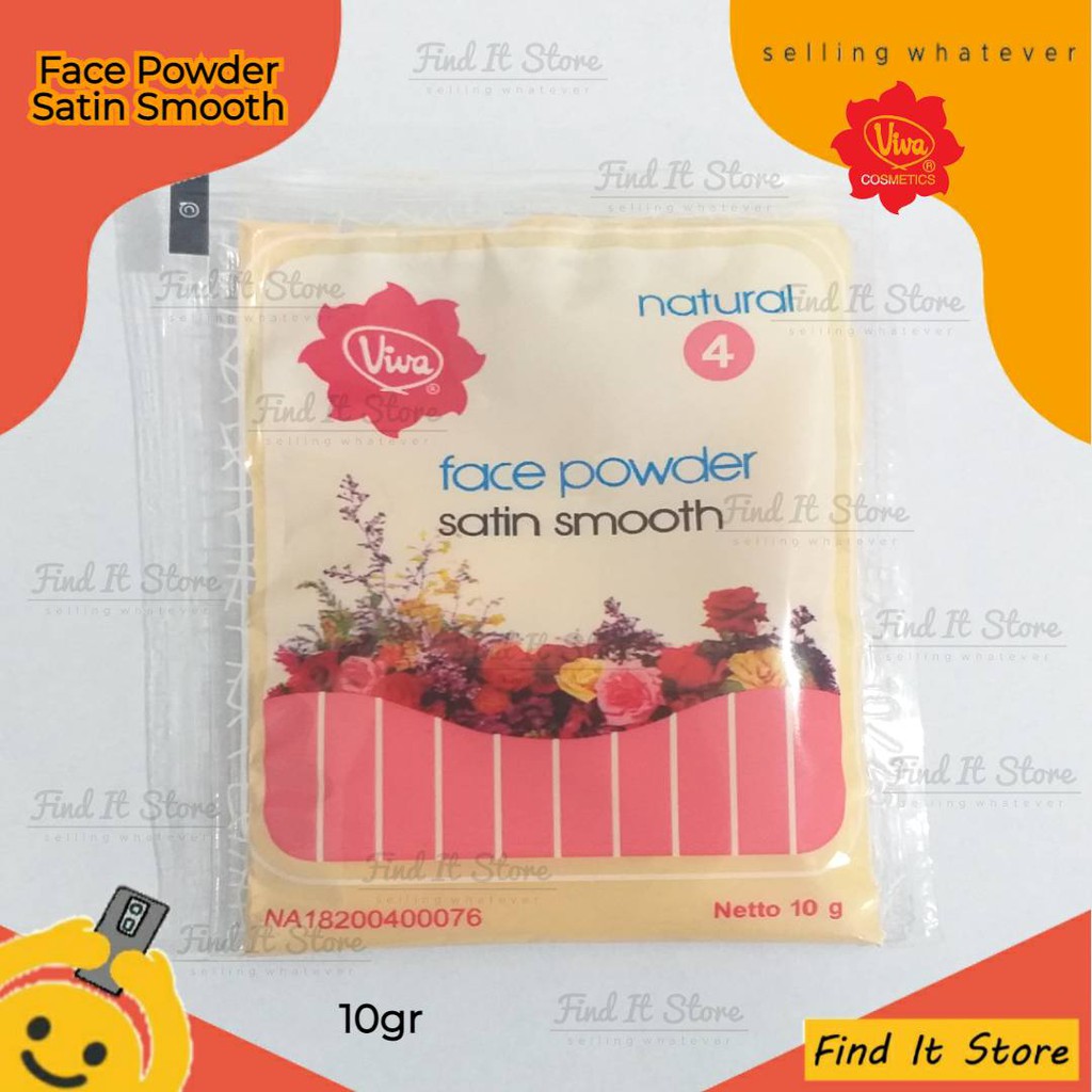 Viva Bedak Tabur Zak Face Powder Satin Smooth Sachet 10gr | 15gr | 25gr | BPOM | Halal