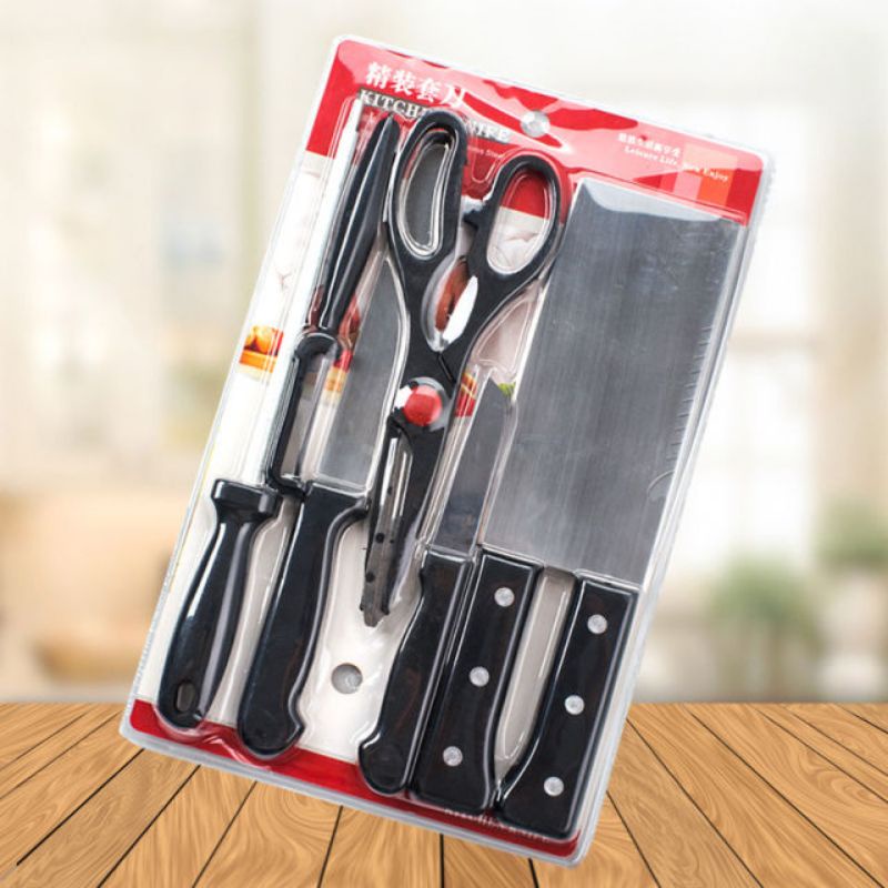 PISAU SET DAPUR 8PCS GUNTING PISAU PARUTAN