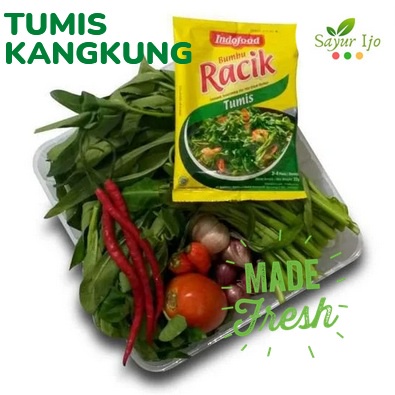 

Paket Fresh Kangkung Cabe Rawit Keriting Bawang Tomat + Bumbu Racik Tumis Kaldu Royco Sayur Hijau Segar