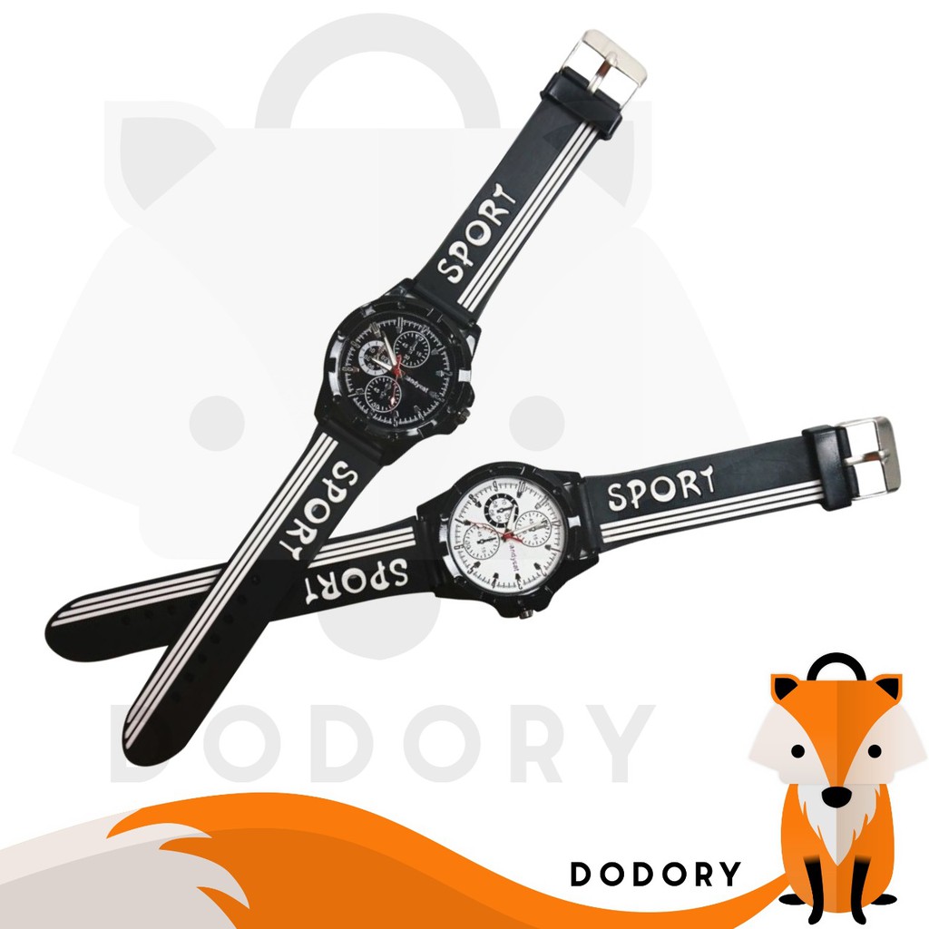 DODORY J169 Jam Tangan Rubber Sport Analog Wristwatch Jam Tangan Couple Pria Wanita