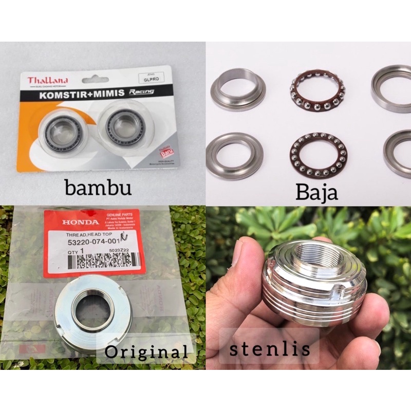 MUR CONES ORI AHM KOMSTIR BAMBU RACING HONDA CB GL 100 GL PRO MEGAPRO TIGER WIN 100 BEARING KONES BA